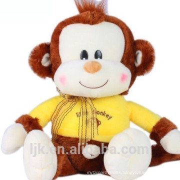customized design yellow monkey plush toy